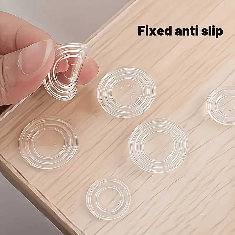 15Pcs/Pack Transparent PVC Non‑Slip Suction Cup Pads, Round Furniture Foot Protector Mats for Table, Home & Office Use