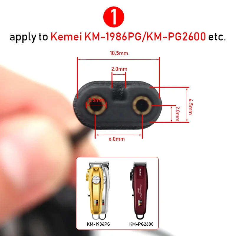 Original USB Power Charger Cable for Kemei 1986PG 1949 2028 2026 Professional Hair Clipper Hair Trimmer Machine Accessories