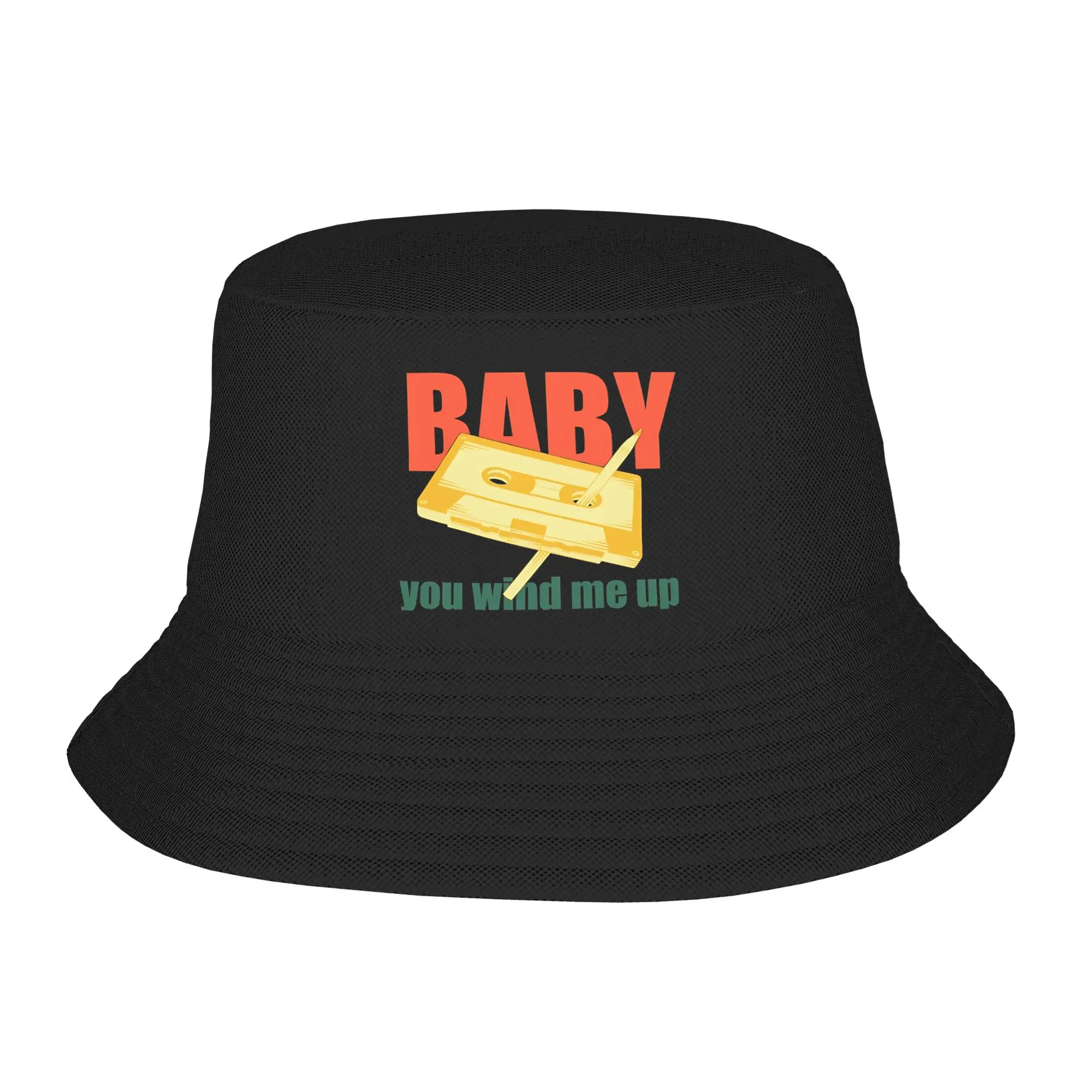 Cassette Tape & Pen Bucket Hats Gift For Teen Kawaii  Vocation Caps For Outdoor Lightweight