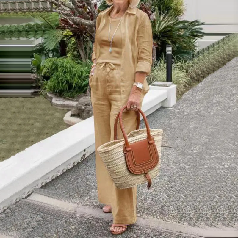 

Брюки с воротником рубашки, повседневный и тонкий комплект из двух предметов, осень-зима 2021, новая одежда, модная уличная женская одежда