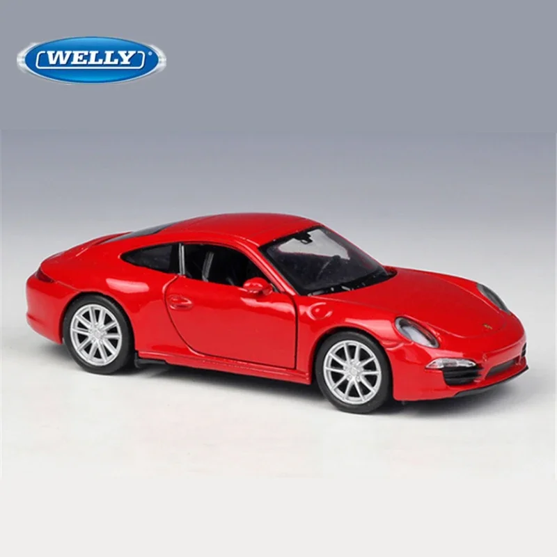 Welly 1:36 Porsche 911 Carrera S Coupe Alloy Sports Car Model Diecast Metal Toy Miniature Scale Vehicles Car Model Boy Kids Gift