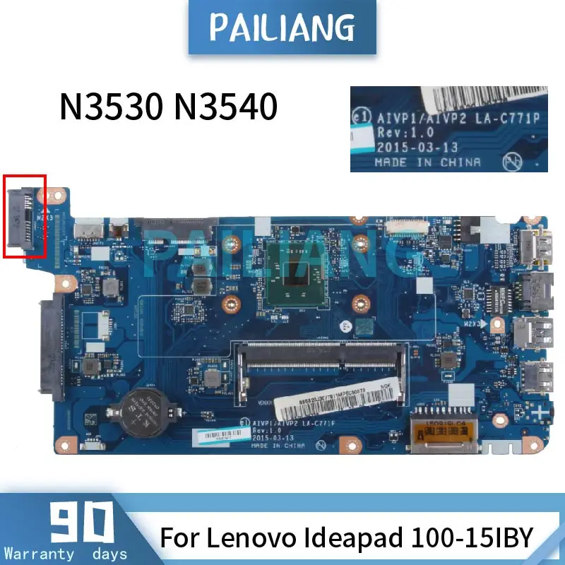 LA-C771P For Lenovo Ideapad 15Inch 100-15IBY Laptop Motherboard AIVP1/AIVP2 5B20J30778 5B20J3071411 Notebook Mainboard DDR3L