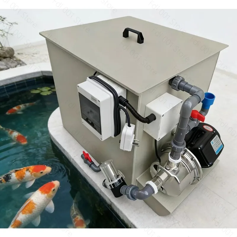 Automatic Backwashing Drum Micro Filter Water Circulation Equipment for Koi Pool Fish Pond & Aquaculture