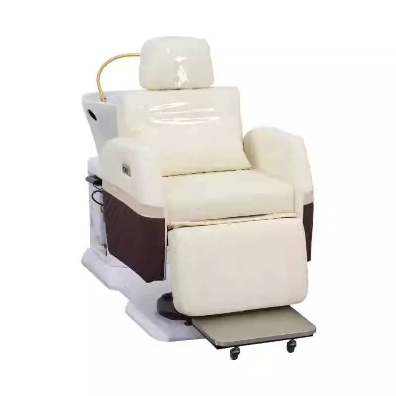 CX Hair Salon Electric Lifting Hair Treatment Shampoo Bed Special for Barber Shop, Flush Bed