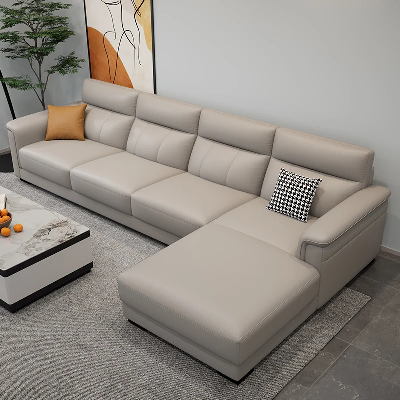 

Modern European Living Room Sofas Leather Italian Nordic Minimalist Sofas Wooden Designer Daybed Divano Soggiorno Home Furniture