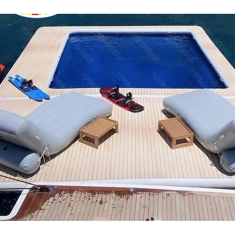 New Style Foldable and Removable sofa pool Inflatable Yacht Floating Ocean Sea Swimming Pool with Jellyfish Net