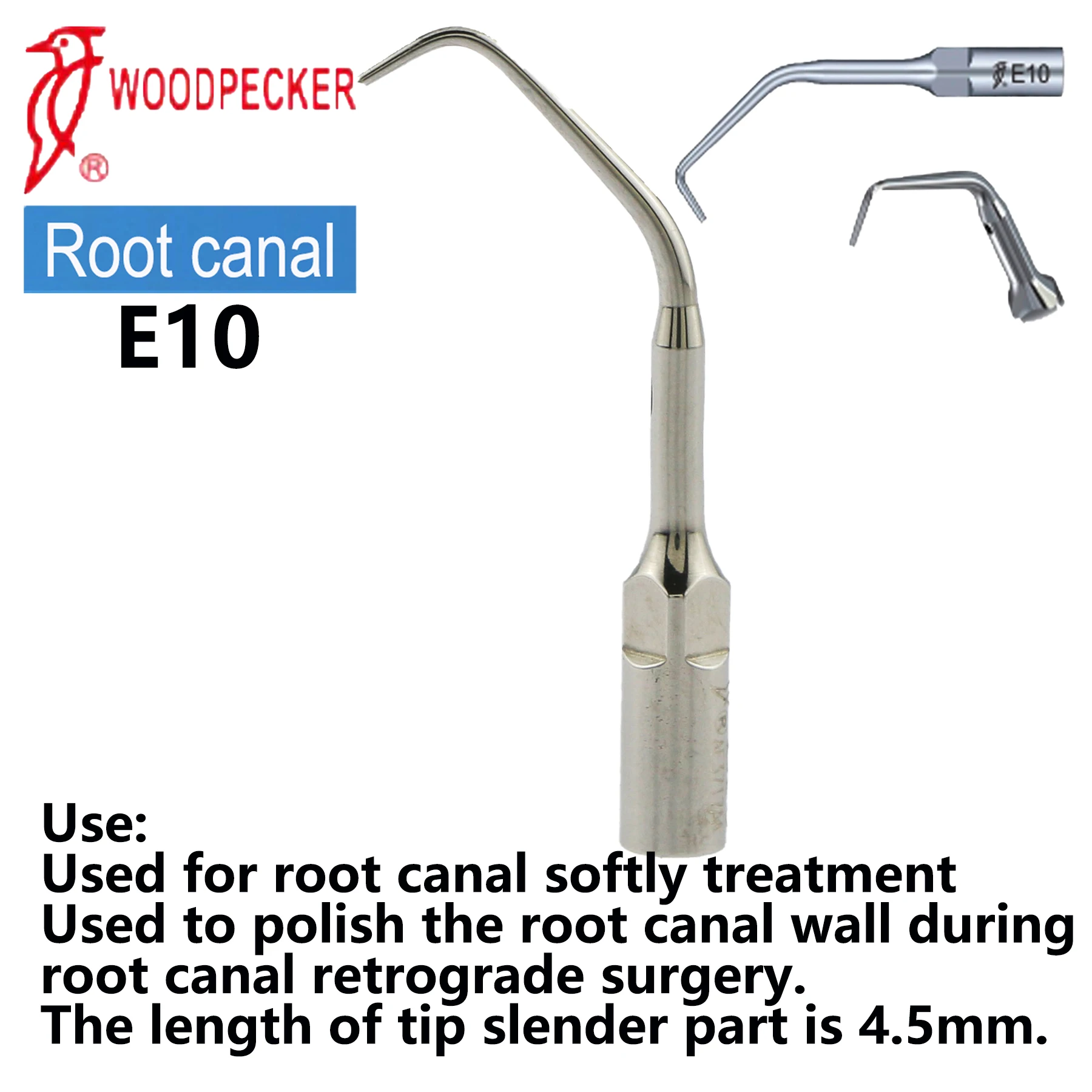 Puntas de escalador ultrasónico Dental, endodoncia, conducto radicular E1 E2 E3 E3D E4 E4D E5D E8 E9 E10 E10D E11 E11D E14for EMS UDS Woodpecker