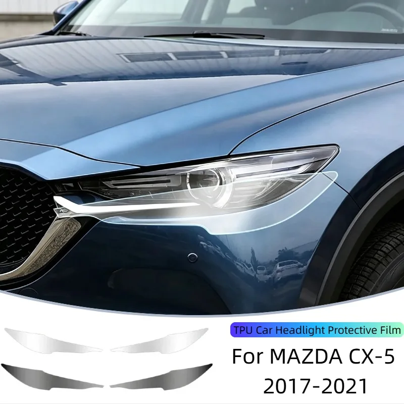 For MAZDA CX-5 CX5 2017- 2021 Pre-cut PPF Car Headlight Rearview B C Pillars Protective Film Anti-Scratch Protection Sticker