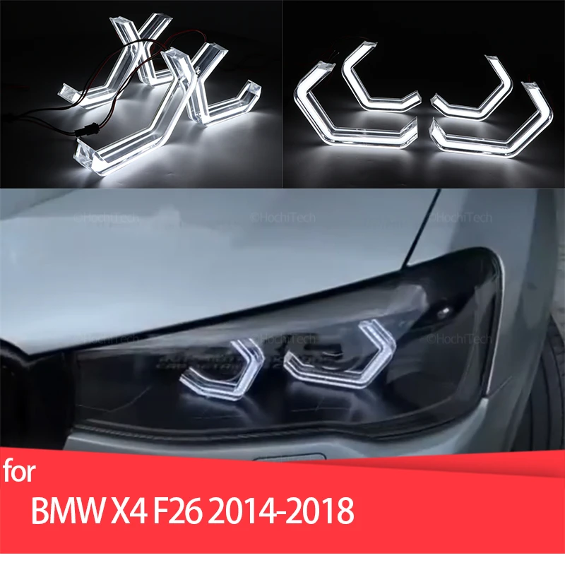 

for BMW X4 F26 2014-2018 xDrive20i xDrive28i xDrive35i M40i M4 Iconic Style LED Crystal Angel Eye Kit Eyes Kits