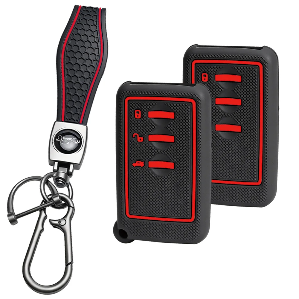 flexible remote fob case For Subaru Forester Outback Crosstrek Impreza Ascent WRX BRZ Legacy XV with wrist strap and carabiner
