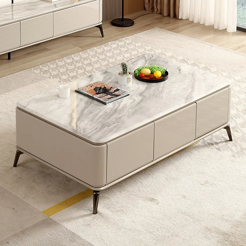 Drawers Organizer Coffee Table Luxury Modern Storage Living Room Designer Side Table Writing Mesa Auxiliar Trendy Furniture