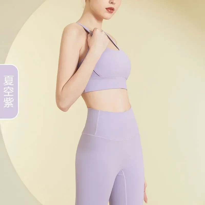 2Pcs Seamless Yoga Set Gym Fitness Clothing Women Suits Sports Bra Crop Top Workout Leggings Sportswear Female image 4