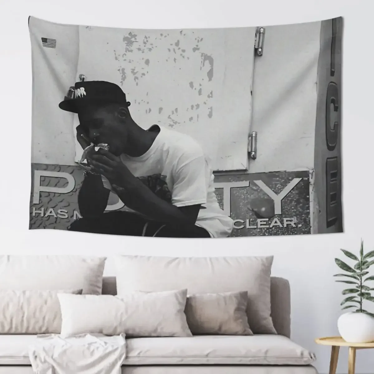 Black Kray Sickboyrari Ice Cream and Mac 10s Poster Tapestry Room Decore Aesthetic Bedrooms Decor Wall Hanging Wall Tapestry