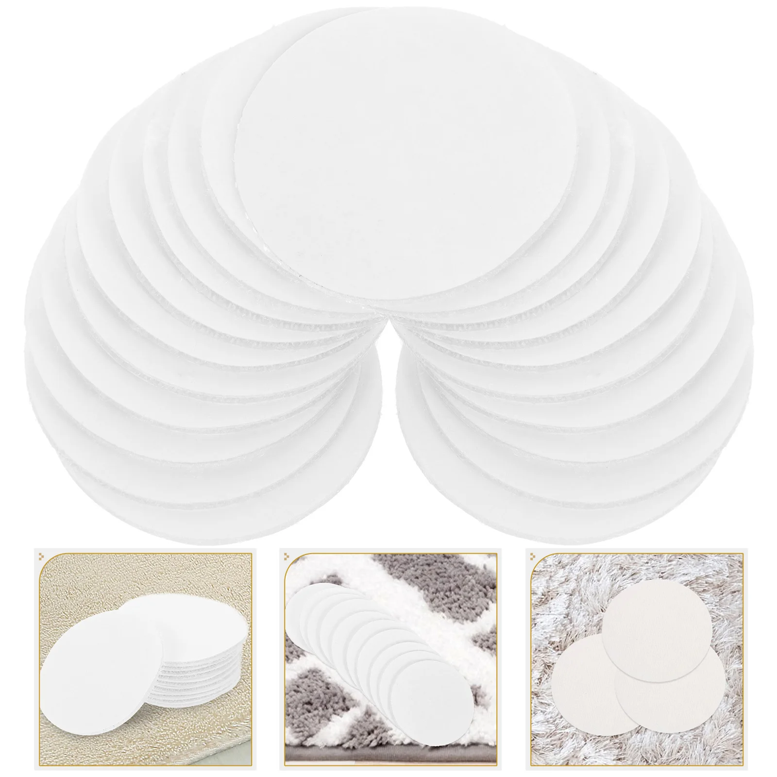 30Pairs على الوجهين هوك وحلقة السجاد القابض قوي لاصق البساط منصات القابلة للإزالة قابل للغسل للمنزل وسادة أريكة السرير