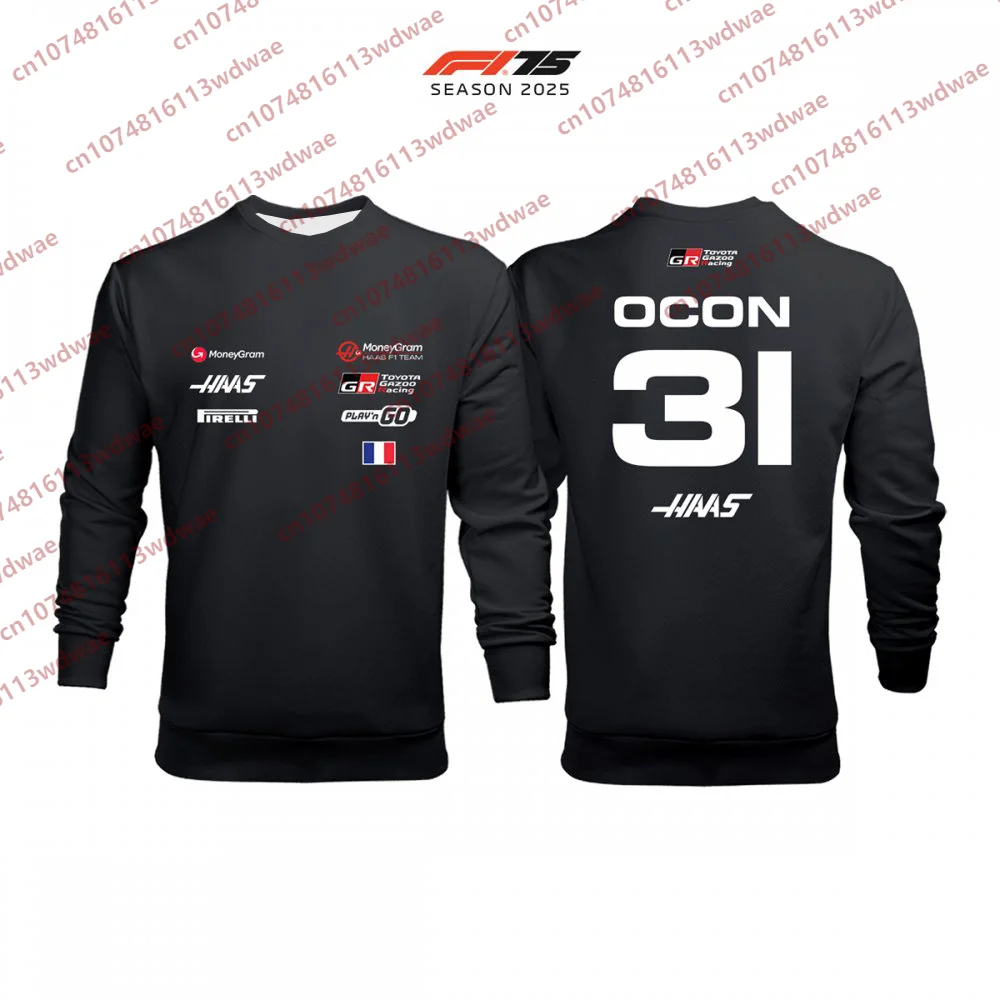 

Formula 1 Streetwear Men Women Universal Sweater.HASS.Team Racer France OCON 31 Long Sleeve Hoodie Fan Commemorative Clothing