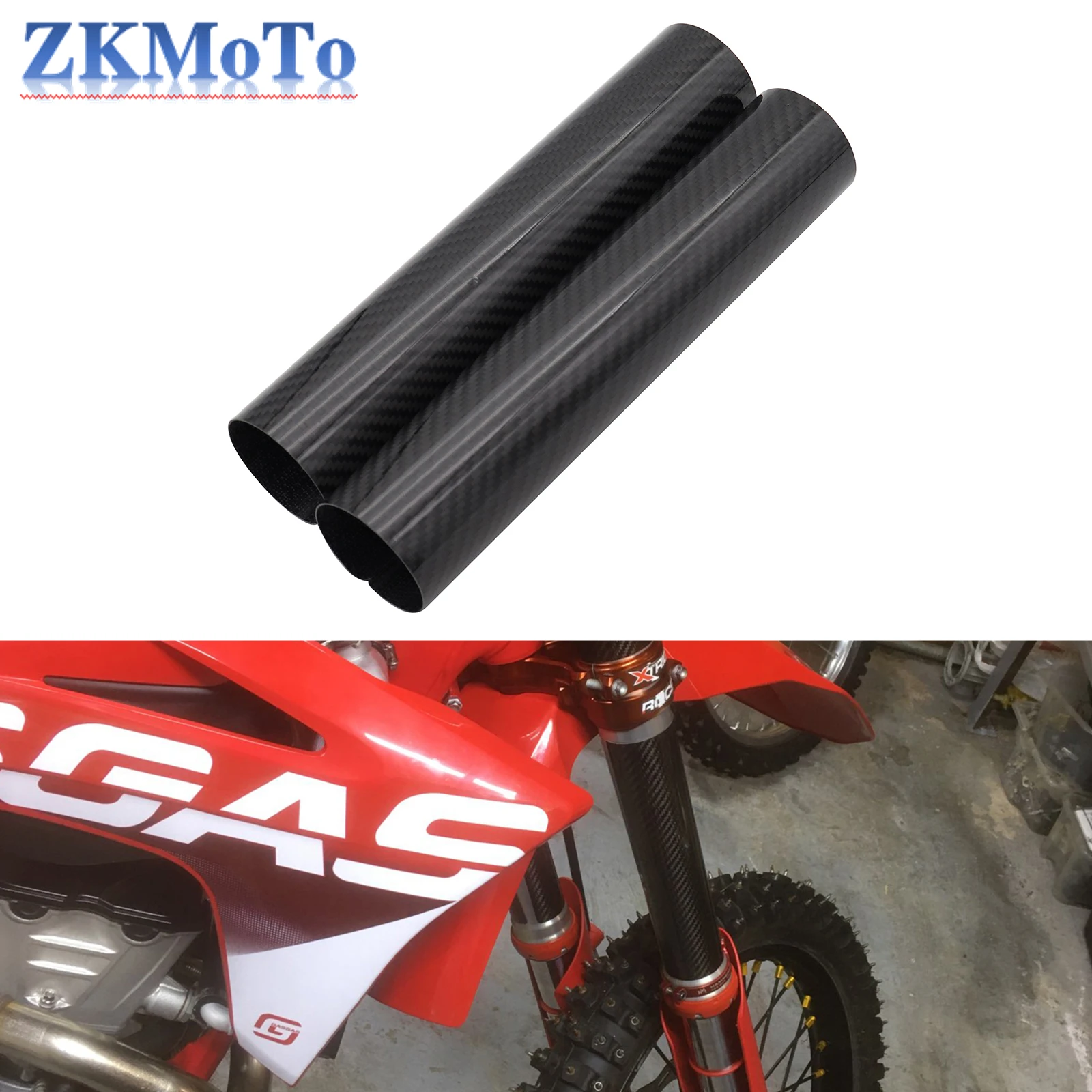 

Motorcycle 160-260MM Carbon Fiber Adjustable Front Fork Shock Guard Protector For KTM EXC SX SXF XC XCF XCW 125 250 350 450 530