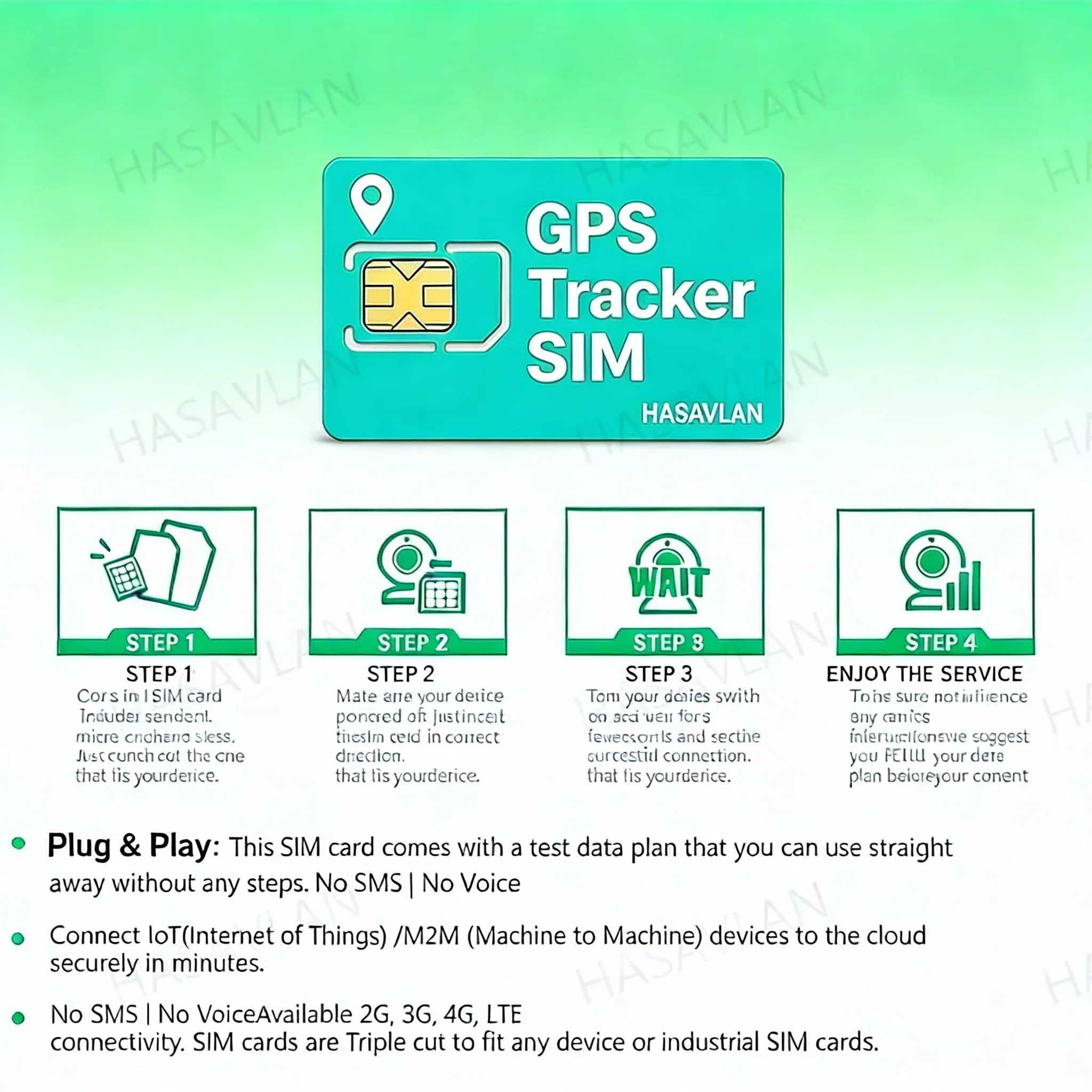 No Binding Israel IoT Data SIM Card, 30D30MB 180D180MB 360D360MB, Data Only, Real Time Position for Family Safety