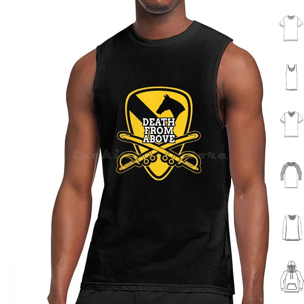 Air Cav / Cavalry Division / Death From Above Tank Tops Vest Sleeveless 1st Cavalry Division The First Team Army Military Div