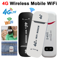 4G WiFi Router Wireless WiFi USB Dongle Mobile Broadband 150Mbps 4G LTE Router Sim Card Wifi Modem Stick for Home Office Travel