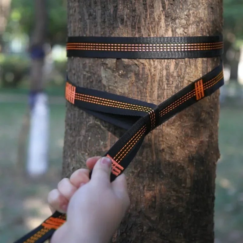 Nylon Fabric Outdoor Camping Hammock Large Space Anti-rollover Mosquito Net Hammocks Wear-resistant 200KG Load-bearing Hammock