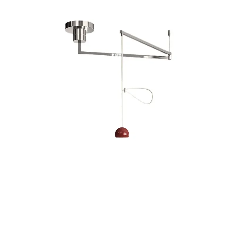 

Restaurant chandelier French modern simple flying saucer rocker arm table light cream wind can be displaced clouds dining room