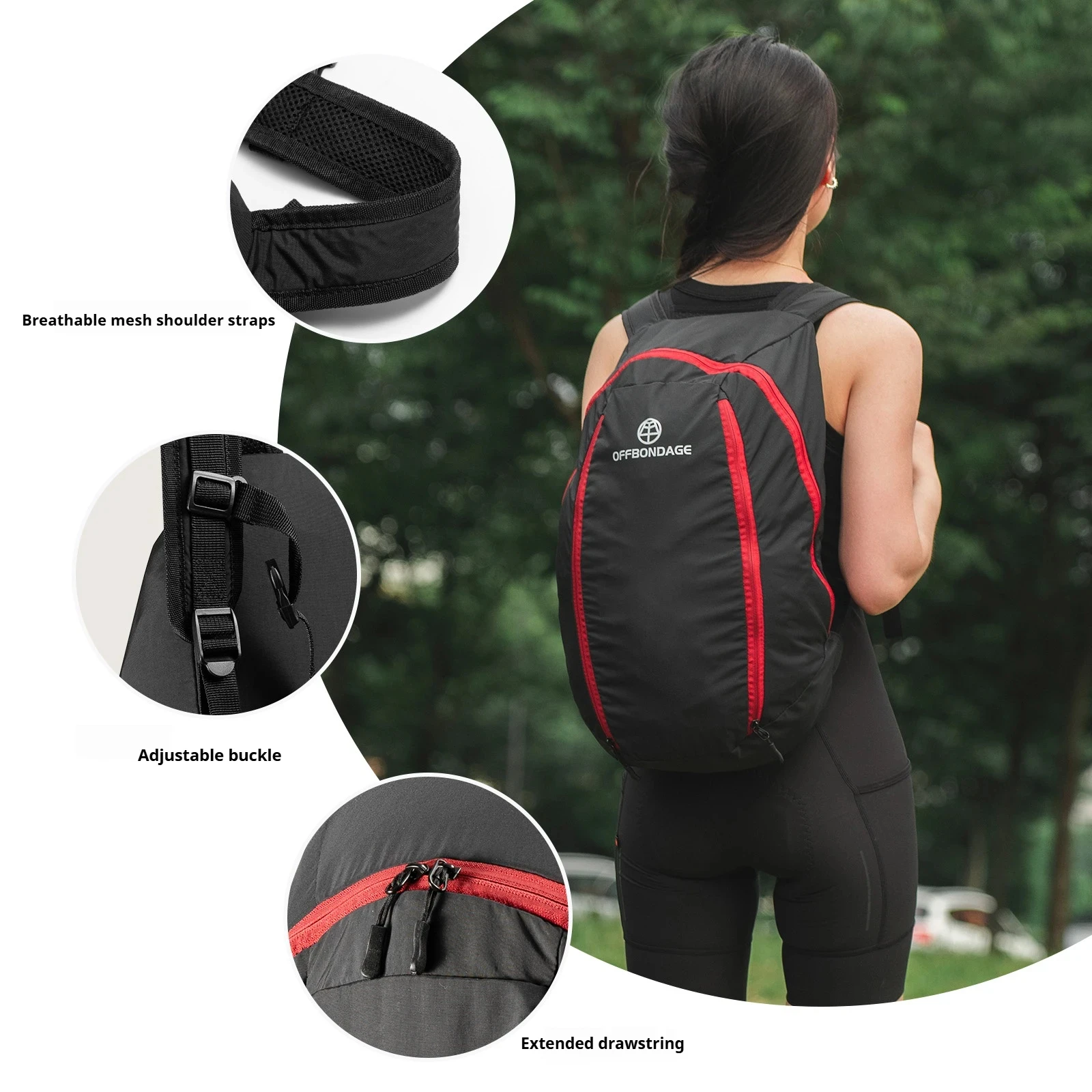 

OFFBONDAGE Motorcycle Helmet Backpack Large Capacity Travel Bags Reflective Female Men Motorcycle Rider Helmet Bags Accessories