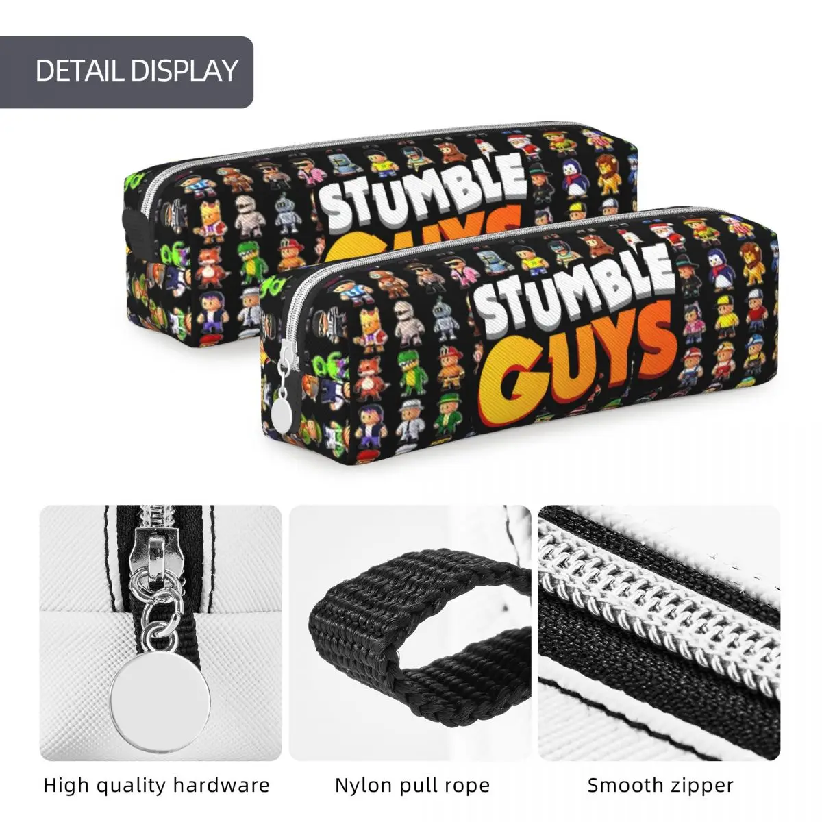 Nowy piórnik Stumble Guys Game Cartoon Pencil Pouch Pen Box dla studentów Torba o dużej pojemności Uczniowie Prezent szkolny Artykuły papiernicze