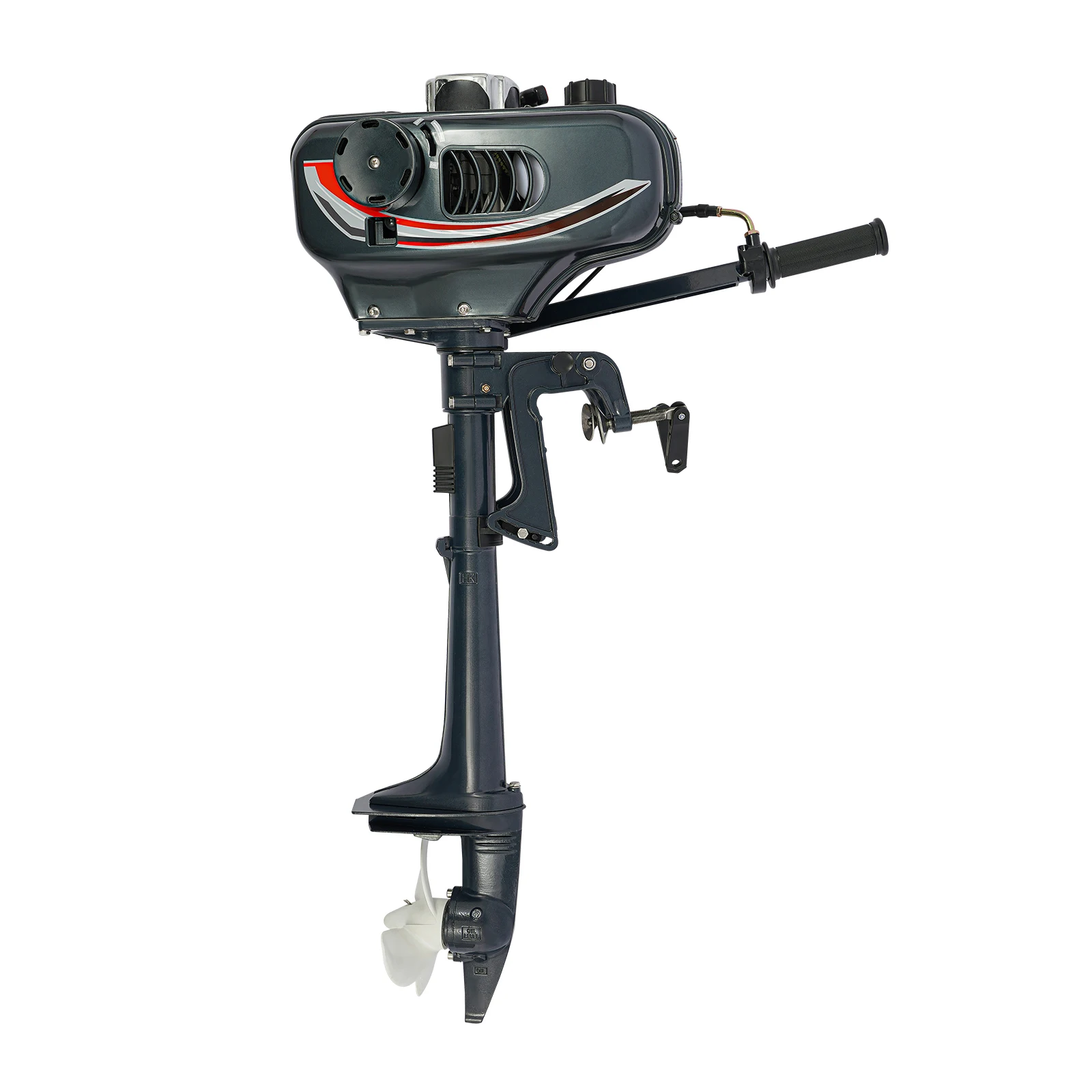 

Gasoline Outboard Motor Outboard Motor 3.5HP Single Cylinder 2 Stroke 49cc Semi Air Water Cooled Aluminum Alloy Manual Start CDI Tiller Short Shaft Boat Motor