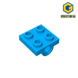 Gobricks 10PCS Tijolos 10247 2444 2x2 Lado Inferior Com Um Buraco Bloco de construção de alta tecnologia Brinquedos Brinquedos High-Technical Brick Parts Presentes