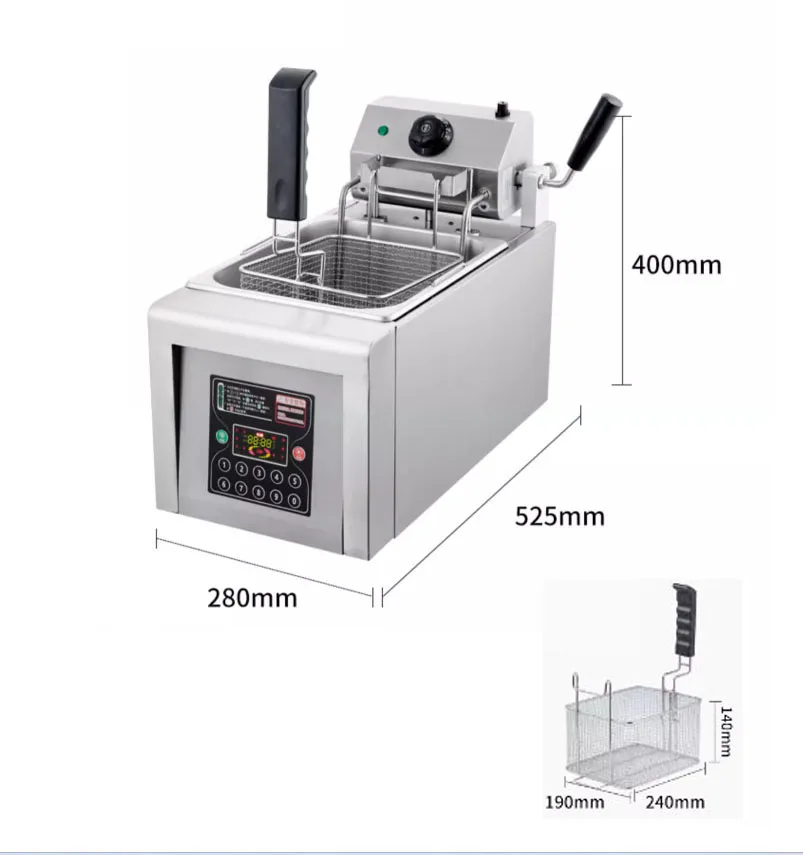 Electric Frying Pan Automatic Lifting Electric Fryer Timed Fry Fast Food Intelligent Auto Lift-up Fryer