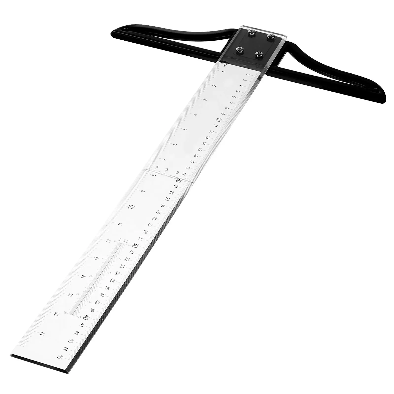 Ruler 18 Inch Strong Acrylic ABS Edge Ruler for Crafting Drafting Accurate Angle Measuring Tool 18 Inch