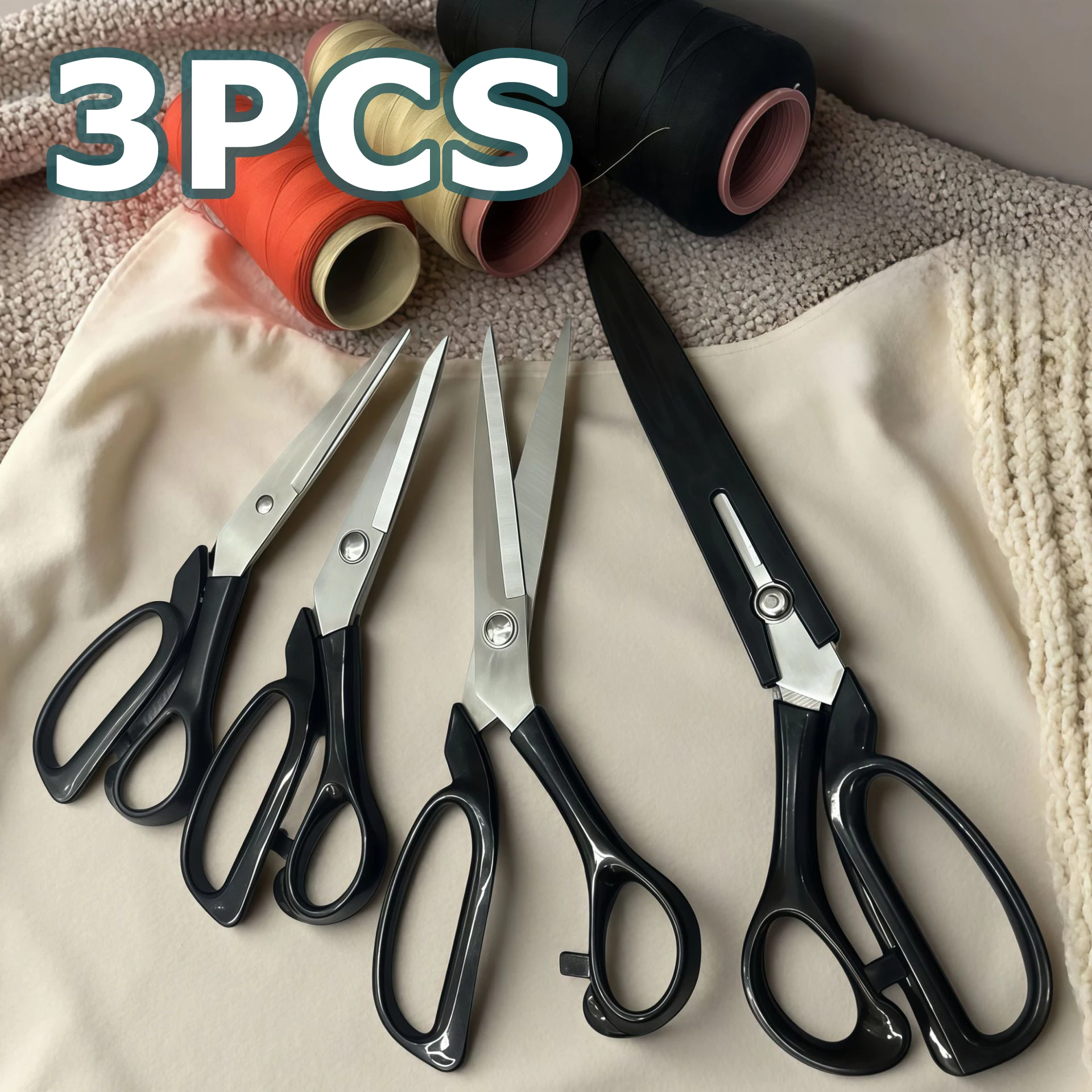 Ciseaux de couture professionnels de 8, 9, 10 pouces, coupe de tissu sur mesure, bricolage artisanal, ciseaux en acier inoxydable, ciseaux en cuir, outil de coupe