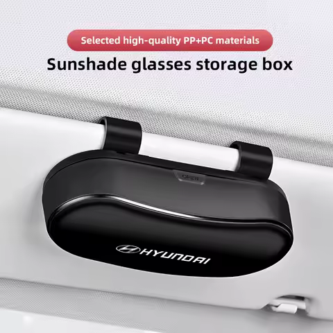 Fashion Multi Functional Glasses Storage Box For Hyundai Genesis N-LINE I10 I20 I30 I40 IX20 IX35 Kona Getz Veloster Tucson GDI