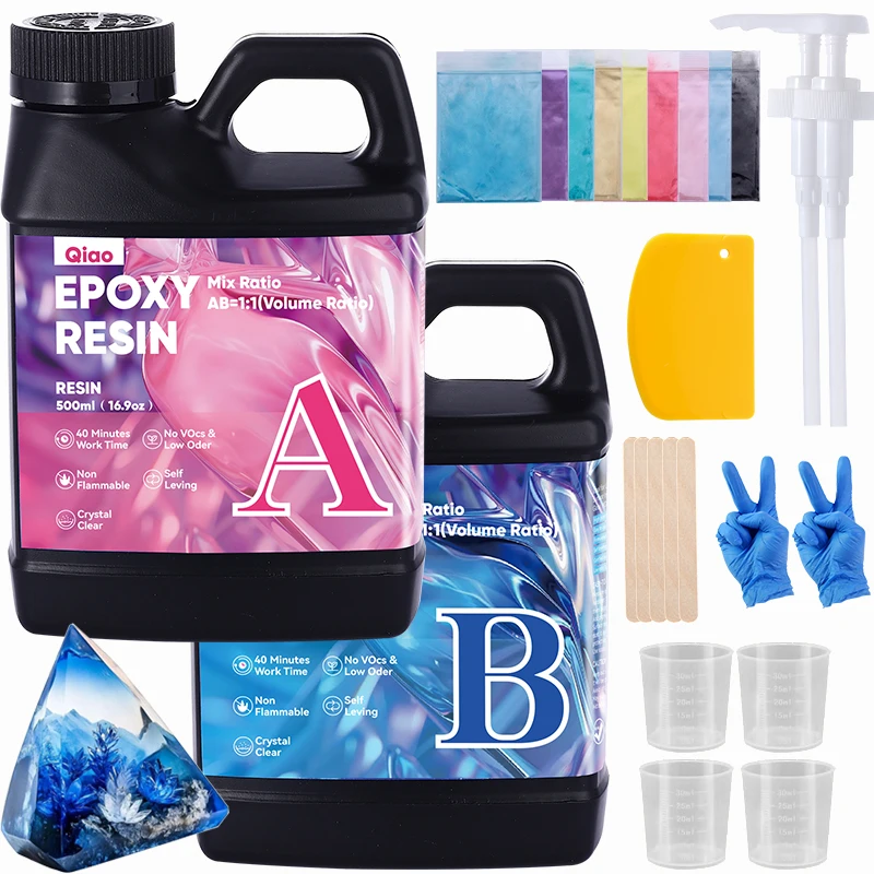 Ultra Clear Fast-Drying Epoxy Resin– 1:1 Ratio, Heat Resistant Resin for Resin Crafts, Wooden Countertops & Creative Projects
