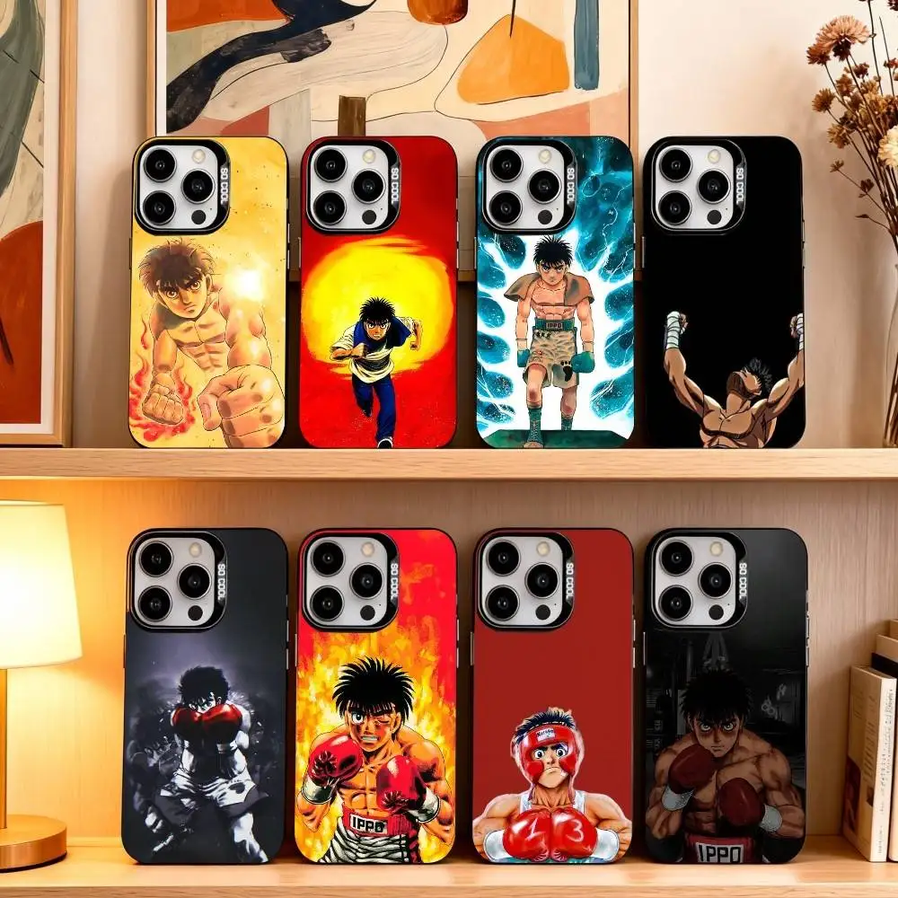 

B-Boxing H-Hajime-E no Ippo Phone Case For iPhone17,16,15,14,13,12,11 Plus,Pro Max Black Candy silver phone case