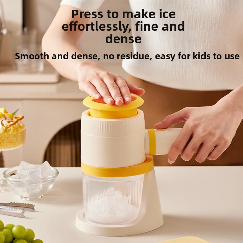Household Mini Electric Ice Shaver Multi Purpose Stainless Steel Blade Easy Clean Portable Fluffy Ice Crusher