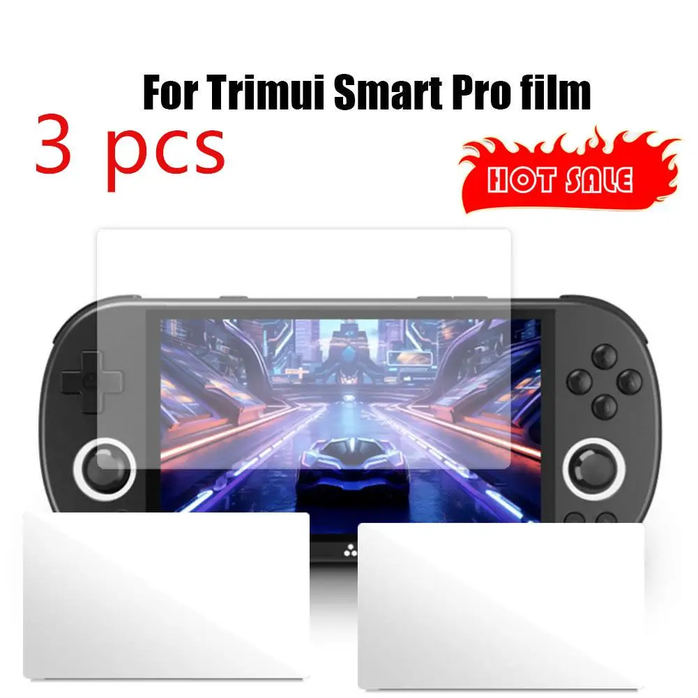 

3Pc Tempered Glass For Handheld Gaming Consoles Protector Crystal Film For Trimui Smart Pro Screen Protector Film PET Protective