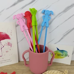 2PCS Cartoon Silicone Chopsticks Creative Training Chopsticks Practice Chopsticks