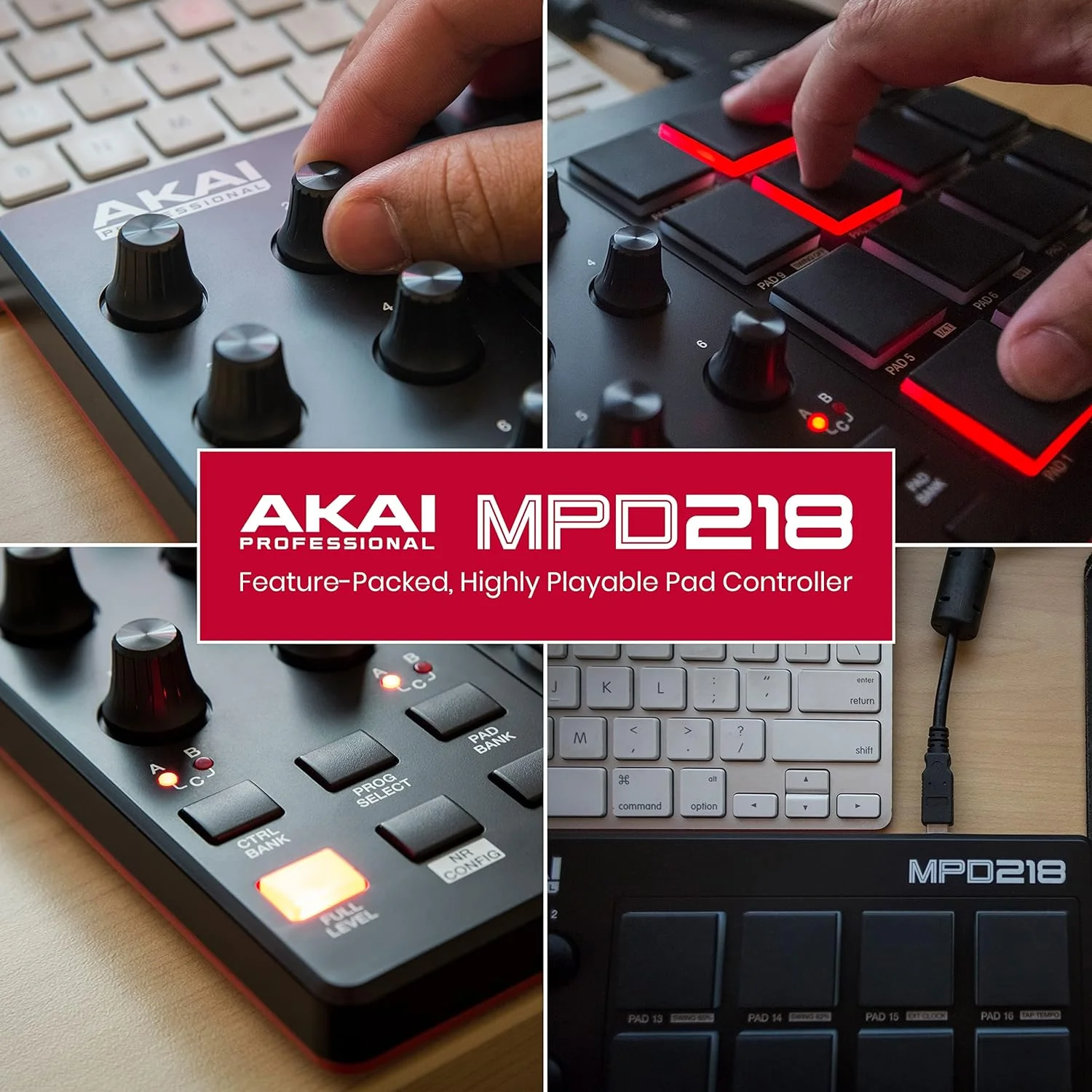 akai professional MPD218 midi Keyboard Electronic Music Synthesizer Piano Music Controller Percussion Pad