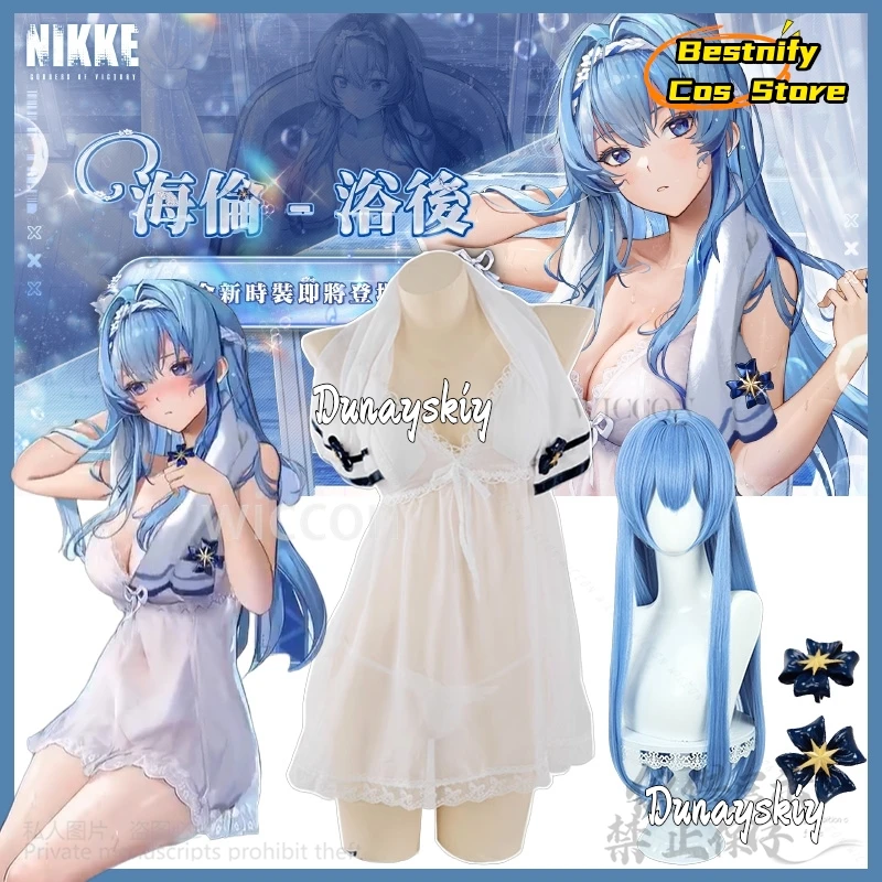 

Helen Anime Game NIKKE The Goddess Of Victory Cosplay Costume Sexy Pajamas Chest Open Nightgown Homewear Sleepwear Customized