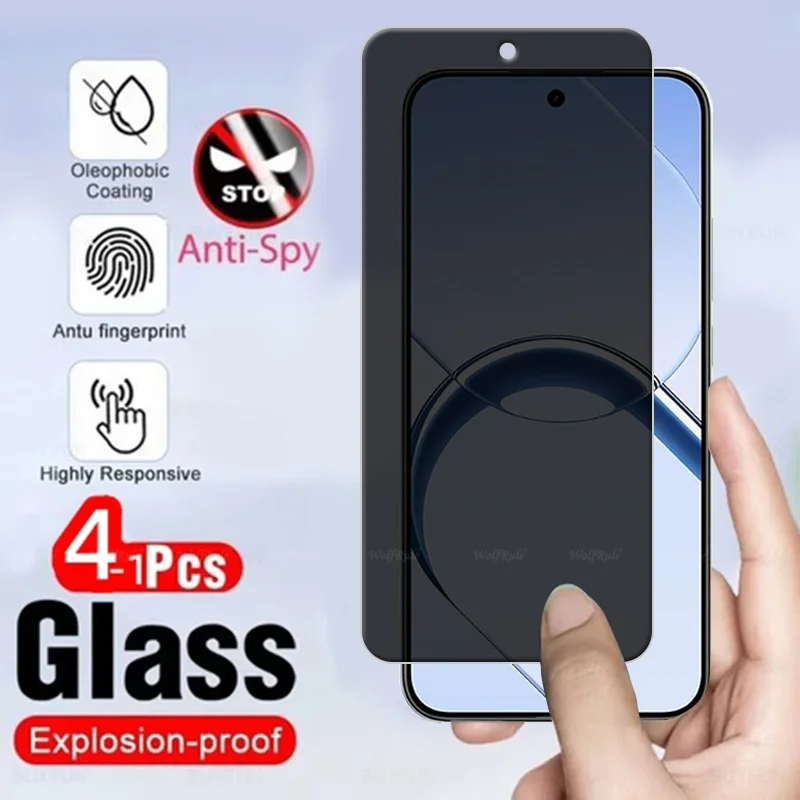

4/3/2/1Pcs For Realme 16 5G Glass OPPO Realme 16 5G Tempered Glass 9H Cover Privacy Anti-Spy Phone Screen Protector Realme 16 5G