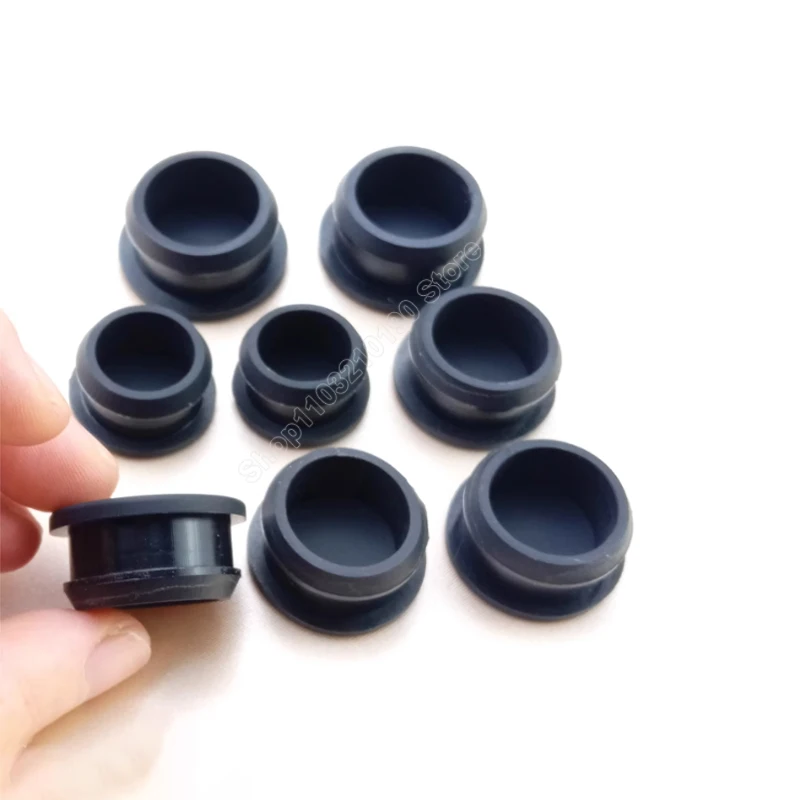 Silicone Rubber Snap-on Hole Plugs 2.5 3 3.5-50.6mm Blanking End Caps Seal Stopper Pipe Tube Inserts Bung Black/Grey/Clear/White