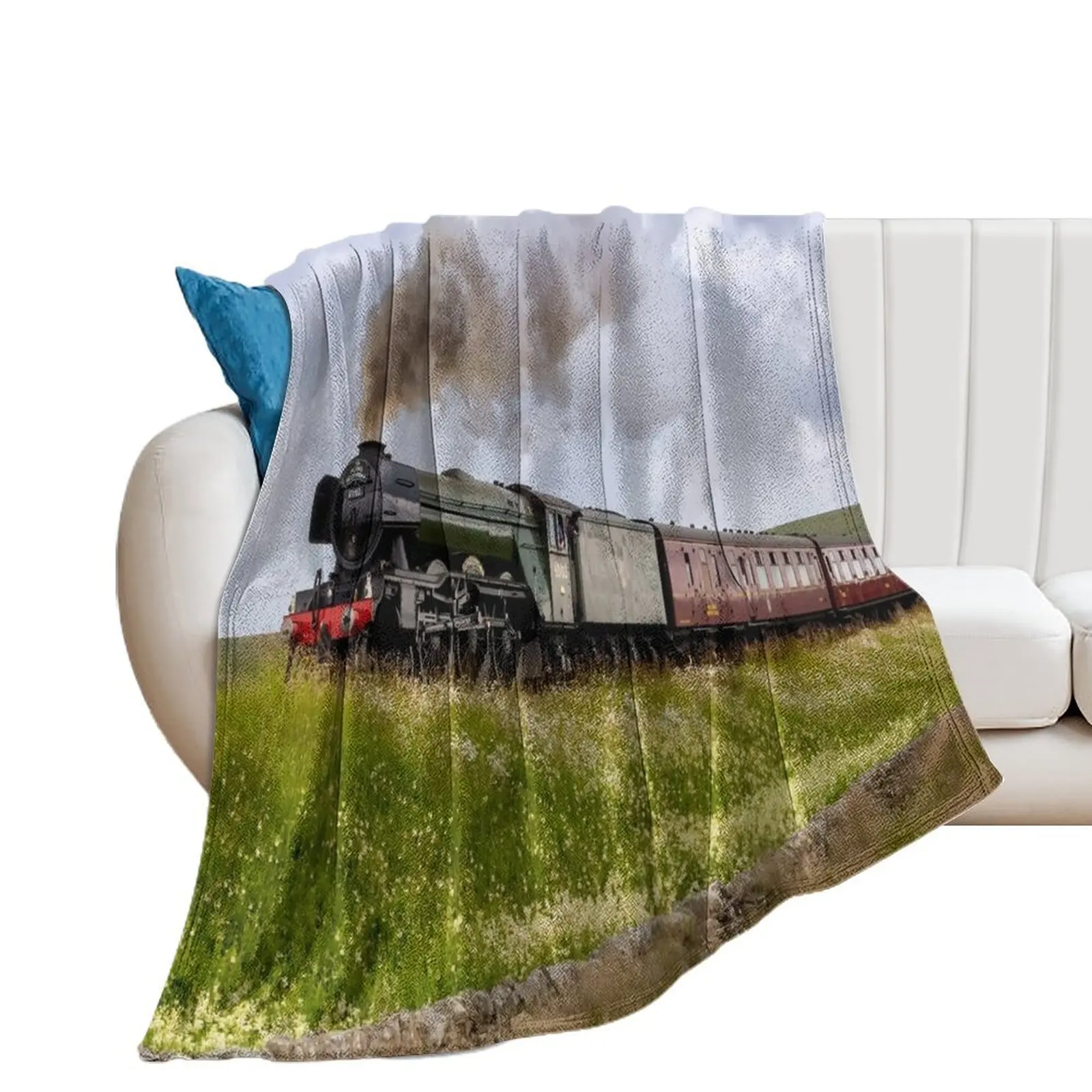 

The Flying Scotsman in Yorkshire Throw Blanket Quilt Thin Stuffeds Hairy Blankets