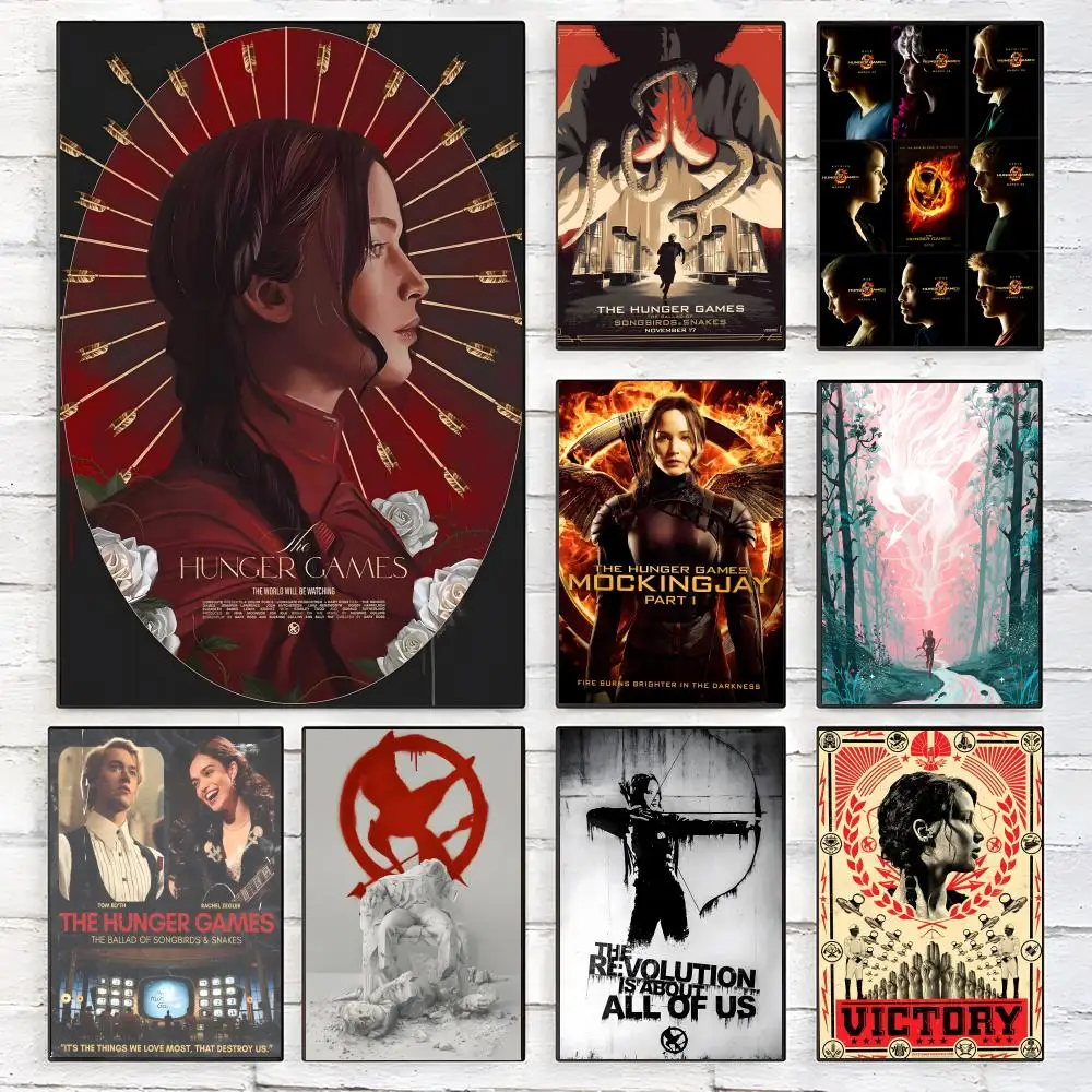 Poster High-definition waterproof poster stickers, suitable for bedroom, living room, home decoration T-The Hunger Games