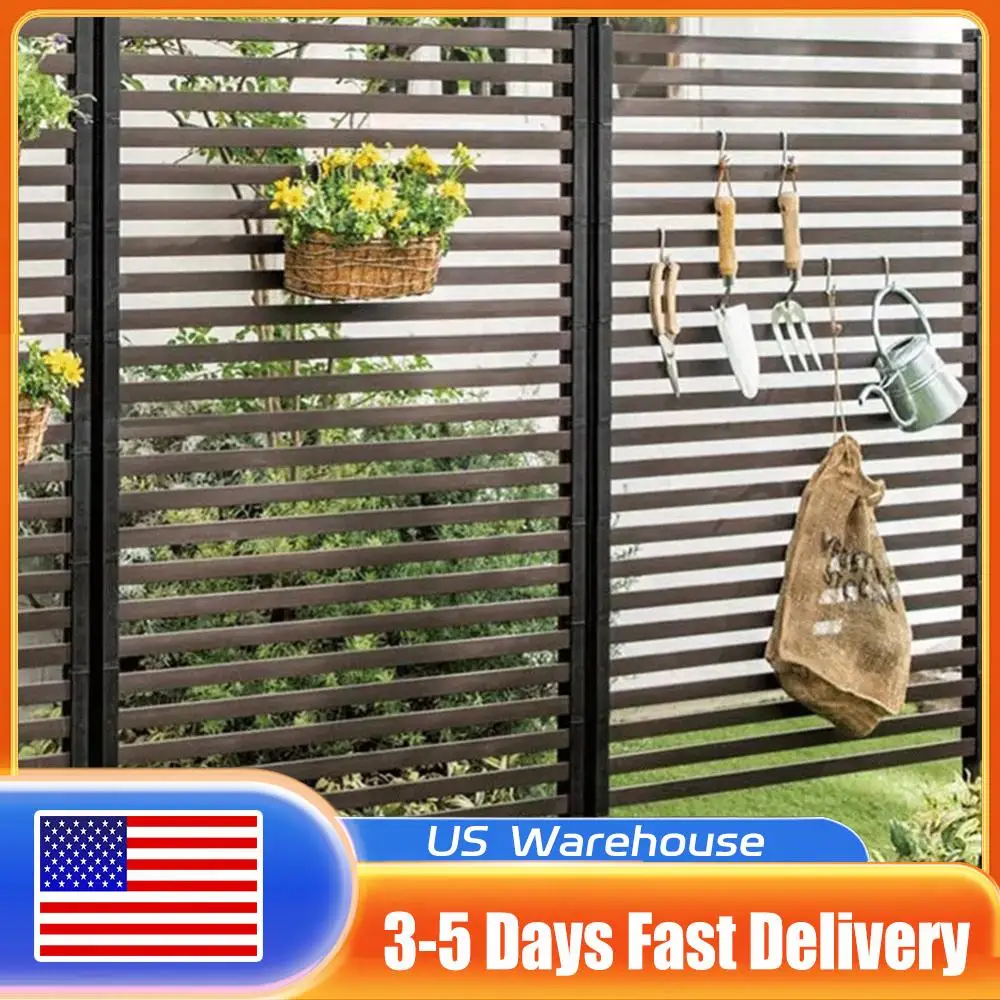 

3 Ft W X 4 Ft H Metal Privacy Fence Outdoor Privacy Screen PE-Coated Steel Pipe Fence Panel for Outside Backyard Garden Patio