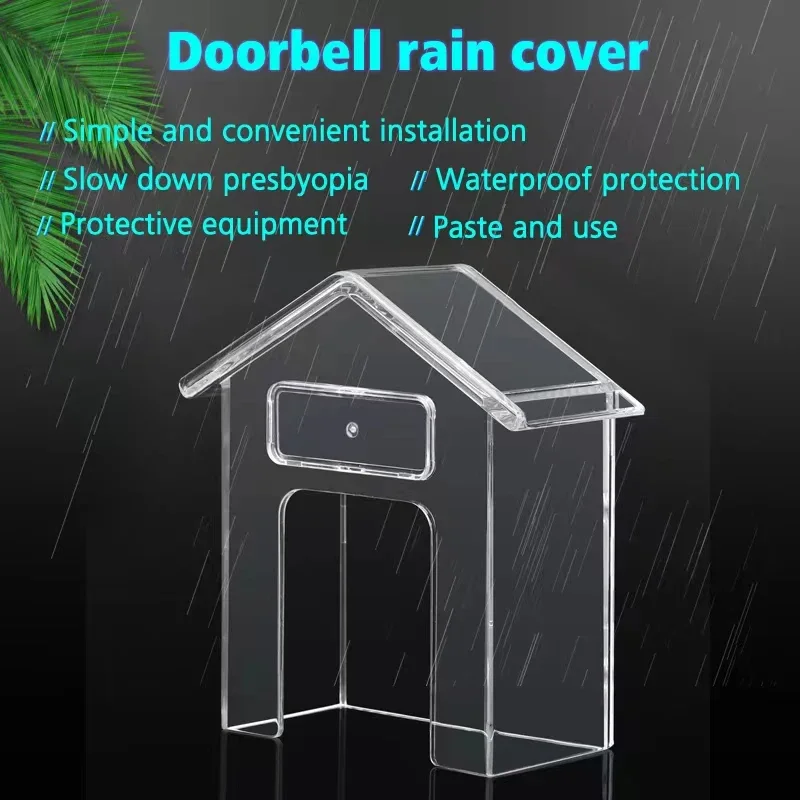 Wireless doorbell waterproof cover smart home doorbell ring button transparent waterproof home rain protection cover