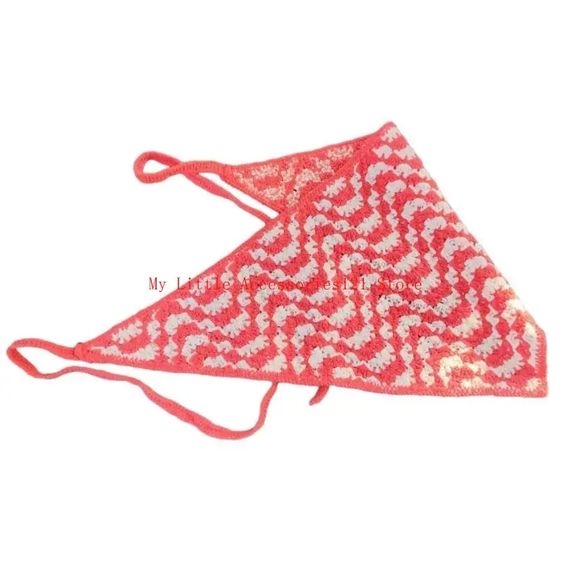 

Knitted Hair Bandana with Fruit Pattern Soft Fabric Headscarf for Girls