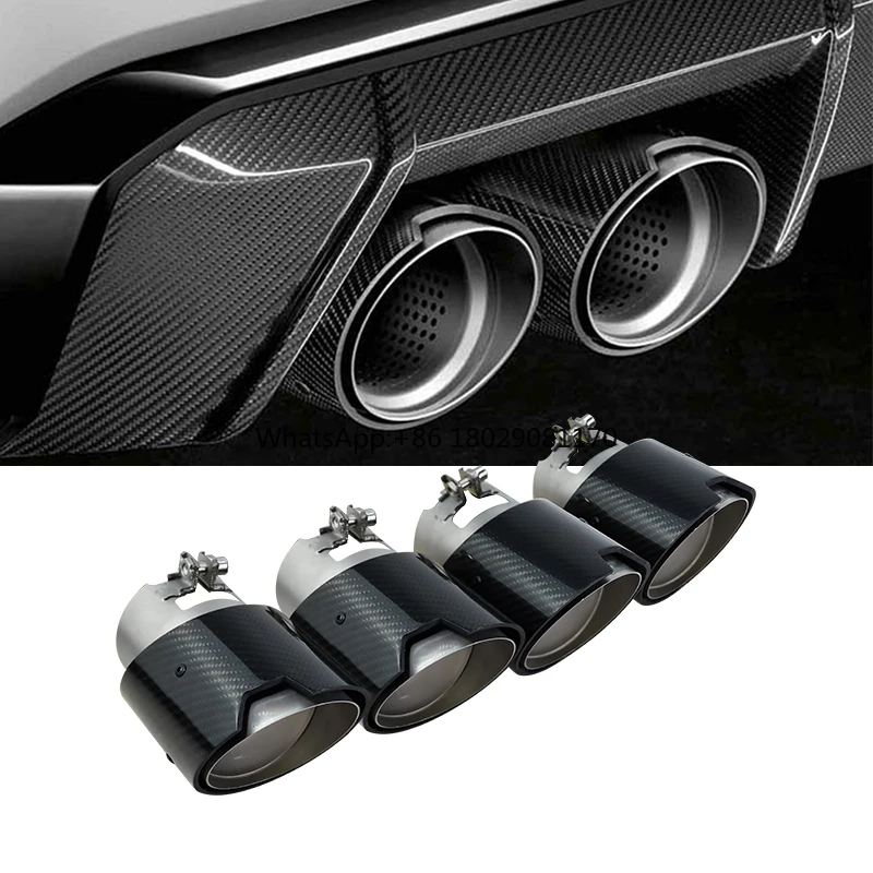 Performance Exhaust tips for BMW G80 M3 G82 G83 M4 Carbon Fiber Exhaust Muffler Pipes