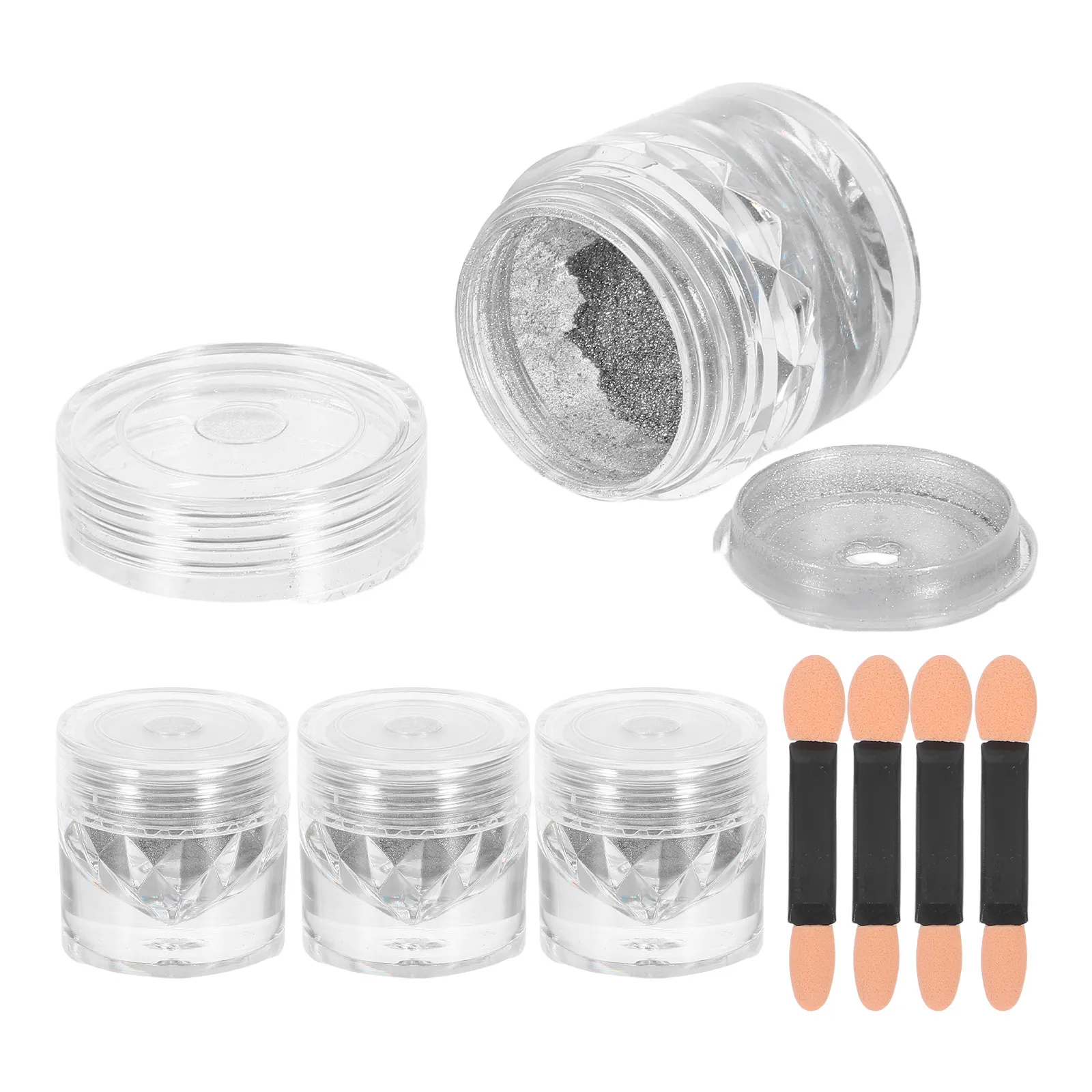 Cat Eye Nail Powder 4 Sets Magnetic Nail Art Pigment Quick Application Shimmer Manicure DIY Decoration