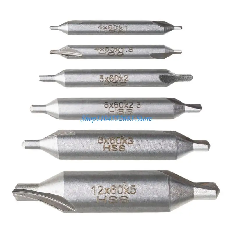 

Y6GD HSS Centering Drill Bits 1/1.5/2/2.5/3/5mm For Accurate Drilling Chamfering Efficient Deburring Machinists Hobbyists 6x